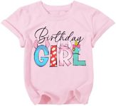 UNIQUEONE Birthday Girl Shirt 2nd 3rd 4th 5th 6th 7th 8th 10th Girls Party T-Shirt Birthday Outfit E-Pink