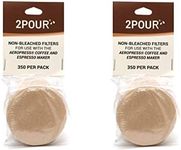 700x (2 Packs) Paper Filters Compatible with The Aeropress® Coffee Maker / Aeropress® Go - Vegan Non Bleached Natural - 2POUR®.