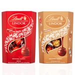 Lindt Lindor Milk Chocolate Truffles Box Bundles - Chocolate Balls with a Smooth Melting Filling, Multi Selection Pack of Lindt Chocolates 400g (Cornet Milk + Assorted 400g)