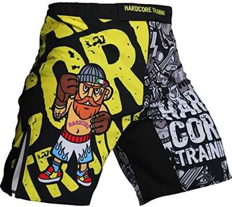 Hardcore Training Fight Shorts Doodles Men's Uomo Pantaloncini da Combattimento Arti Marziali MMA BJJ Boxe Muay Thai Grappling Fitness No Gi