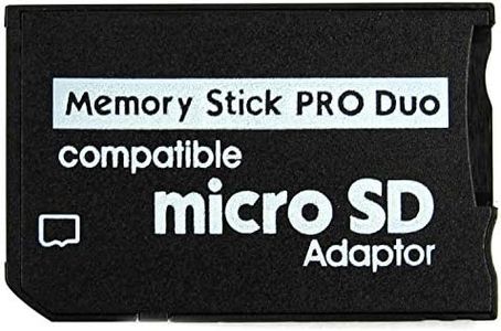 AMGUR Memory Stick Pro Duo Adapter, Micro SD / Micro SDHC TF Card to Memory Stick MS Pro Duo Card for Sony PSP, Playstation Portable, Camera, Handycam, PDA