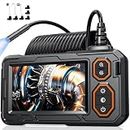 Endoscope Camera with Light, Borescope Inspection Camera, 4.3" IPS Endoscope Gifts for Men, Borescope Snakecamera with 8 LED Light, 7.9mm IP67 Plumbing Tools for Automotive, Gadgets for Men(16.5FT)