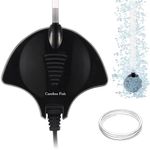 Carefree Fish Manta Ray 1.5W Mini Air Pump with Accessories Tube and Tiny Air Stone Quiet Aerator Kit for Fish Tank 0.5-15 Gallon Fish Bowl Oxygen Pump