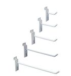 Only Hangers Commercial Grade White Slatwall Hooks - Combo Pack of 100 Assorted Size White Peg Hooks for Slatwall - (20) of Each 2",4",6", 8" and 10" Hooks