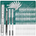 DUJISO 108 PCS Precision Cutter Carving Craft Hobby Knife Kit Includes Hobby Knife and Blades Stainless Steel Ruler Cutting Board for DIY Art Work Cutting, Hobby, Craft Scrapbooking Stencil