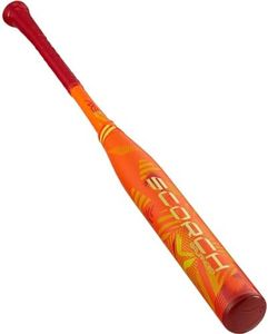 Axe | Scorch | 2-Piece Composite | USA/ASA Slowpitch Softball Bat | Balanced/End Loaded | Slowpitch Pro Flared Axe Handle (Balanced, Orange/Yellow, 26 oz)