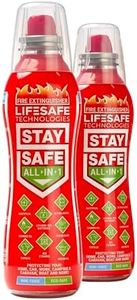 StaySafe All-in-1 Fire Extinguisher, Twin Pack | For Home, Kitchen, Car, Caravan, Camping | The compact extinguisher that tackles multiple types of fire