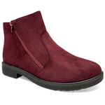 Xelay Womens Winter Boots Fur Lined Double Zip Warm Flat Ladies Ankle Boots Shoes Faux Suede UK Size (Red, UK Footwear Size System, Adult, Women, Numeric, Medium, 5)
