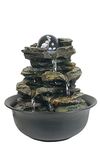 Heart of Nature Indoor Water Fountain with LED Light AND Colour Changing Spinning Ball USB Included