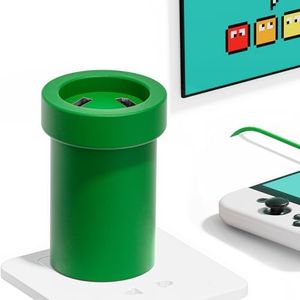 POWKONG Portable 65W GaN Switch Charging Dock&Hub Compatible with Nintendo Switch OLED/Switch, Swith Docking Station for TV with 4K 60Hz HDMI/USB-C PD Fast Charging/USB 2.0, Green