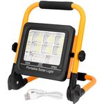 GIGAWATTS Solar Flood Light 50W Smart Bright Multi-Functional Cool White for Outdoor Indoor Emergency Garden Lawn Camping