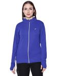 BLUE TYGA Sunscreen Jacket Women's Travel Nylon Solid Plain Sports Summer Gym Workout Running Travel Trekking And Sunscreen Standard Length Jacket For Women Nylon Winter Casual Wear, X_Large