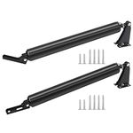 Screen Door Closers, 2 Pack Storm Door Closers, Pneumatic Door Closer Bracket Adjustable Closing Door Cushion Speed, Screen Doors and Safety Doors Cushioning Stable Door Closer System (Black)