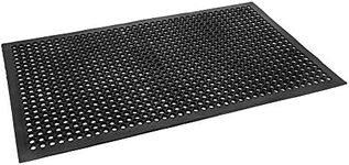 ROVSUN Rubber Floor Mat with Holes, 36''x 60'' Anti-Fatigue/Non-Slip Drainage Mat, for Industrial Kitchen Restaurant Bar Bathroom Utility Garage Pool Entry Door Mat, Indoor