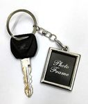 V2Fashion_Stylish Shape Photo Frame Inside Metallic Keychain Photo Frame Key Chain, Material - Metal, Color - Silver Best for Gift Purpose