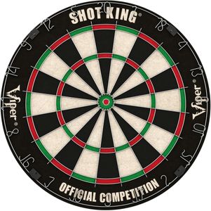 Viper Shot King Steel Tip Dartboard – Regulation Size, Staple-Free Bullseye