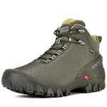 XPETI Mens Walking Boots Waterproof Hiking Boot Men Lightweight Summer Outdoor Mountain Shoes Olive 10 UK