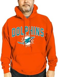 Miami Dolphins NFL Home Team Hoodie Sweatshirt, Officially Licensed Orange