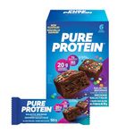 Pure Protein Bars - Nutritious, Gluten Free protein bar, made with Whey protein blend - low sugar, protein snack. Deliciously satisfying. Galactic Brownie (Pack of 6)