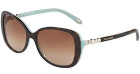 Tiffany & Co. Women's 0TY4121B 81343B 55 Sunglasses, Havana/Blue/Browngradient