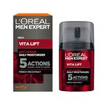 L'Oréal Men Expert Vita Lift, 5 Anti Ageing Actions, Pro-Retinol & Peppermint, Moisturiser, 50 ml