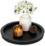 Black Round Decorative Coffee Tray: