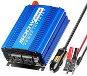 Kinverch 500W Car Power Inverter DC 12V to AC 110V Adapter with 2 AC Outlets and 2A USB Charging Port