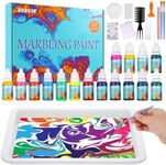 Kebuye Water Marbling Paint Kits for Kids, Arts & Crafts for Kids Ages 8-12 6-8, Art Supplies for Kids 9-12 Girls & Boys Crafts Kit, Perfect Activities Gift for Birthday, Easter, Thanksgiving Day, Christmas