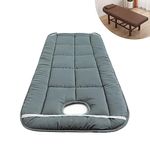 LXJDDLD Lash Bed Cushion Cover,Non-Slip Spa Bed Padding,Massage Table Pad,Round Head Massage Table Mattress Topper with Breathing Holes,for Tattoo Table Beauty Salon Bed,Gray,R 60x190cm