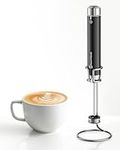 Maestri House Barista-Grade Milk Frother, LunaFro Art Rechargeable Handheld Frother with Stepless Speed Control, Silicone Dot-Pad with IPX6 Waterproof, Latte Art-Level Microfoam for Latte & Flat White