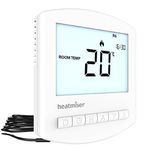 FH-01 Electric Underfloor Heating programmable Thermostat with 7 Day Timer Scheduling, Temperature Control 5-40°C for Matting Cable and Carbon Heating Energy Efficient.