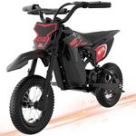 ELEKGO MT8 Electric Motorcycle for Kids, 300W Motor with 3 Speed Levels up to 25 km/h, 18 km Range, 12-Inch Air Tires, – Kids Motocross up to 60 kg