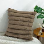 Amazon Brand - Umi Luxurious Plush Cushion Covers 16x16 Inch, Soft Faux Fur Decorative Cushion Covers for Sofa, Chair, Bed, and Bedroom - Ideal for Kids, Cozy - Cocoa - 1 Pc