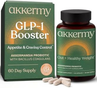 Akkermansia Probiotic for Healthy Weight | Naturally Increases GLP-1 | 60 Day Supply | Contains Bacillus Coagulans, Vitamins B2, D3 & Chromium | SIBO Friendly, Vegan & Gluten Free