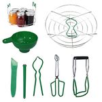 7 Canning Kit, Stainless Steel Canning Set For Water Bath/Pressure Canner, Canning Supplies Starter Kit For Beginner, Canning Tools Including Can Clip, Tongs, Steamer Rack, Funnel,Jar Lifter...