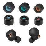 Ear Tips for Sony WF-1000XM 3/4/5, 3 Pairs Earbuds Replacement Tips Foam Earbud Tips Noise-Reducing Earbuds Rubber Tips Earbuds Cap Non-Slip Soft Memory Foam Ear Tips Black Replacement Earbud - S M L