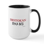 CafePress Shotokan Black Belt 1 Large Mug 15 oz (444 ml) Ceramic Coffee Mug