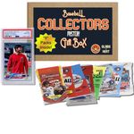 Baseball Cards Epic Gift Box & Collection Starter Builder Set - 8 Sealed Packs of Modern Licensed Cards & 1 PSA/BGS Graded Card 10, 9.5 or 9 & 200 Penny Sleeves│Potential Autographs│by Slabs of Heat