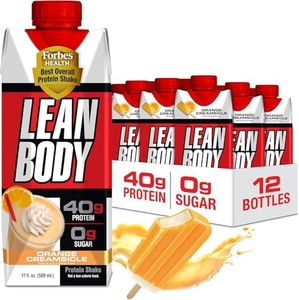 LABRADA Lean Body Ready-to-Drink Orange Creamsicle Protein Shake, 40g Protein, Whey Blend, 0 Sugar, Gluten Free, 22 Vitamins & Minerals, 17 Fl Oz (Pack of 12)