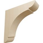 Ekena Millwork BKTW01X06X06OLRW 1 3/4" W X 6" D X 6" H Small Olympic Wood Bracket, Rubber Wood