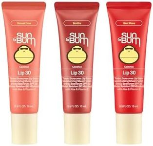 Sun Bum SPF 30 Sunscreen Tinted Lip Balm Multipack - Sunset Cove, Bonfire, and Heat Wave - Coconut Flavor Broad Spectrum Moisturizing with Aloe & Vitamin E - Hawaii 104 Act Compliant - 1.5 oz