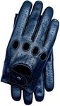 Riparo Men's Touchscreen Texting Leather Driving Gloves (X-Small, Black)