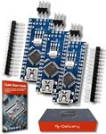 AZDelivery AZ-Nano V3-Board Mini USB Board Compitable with ATmega328 5V 16MHz CH340 ATmega328P Micro Controller, CH340G replaces FT232RL, Including E-Book! (5PCS)