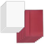 AanyaCentric Blank White Flash Index Note Card Stock 2.9x4.1inch A7 Size with Premium Red Envelopes Pack of 50 For Multipurpose Gifts Use