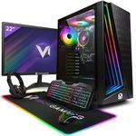 Vibox I-8 Gaming PC - 21.5" Monitor Bundle - Quad Core AMD Ryzen 3200G Processor - Radeon Vega 8 Graphics - 16GB RAM - 1TB SSD - Windows 11 - WiFi