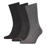 Calvin Klein Men's Athleisure Sock 1, Grey Melange/Red, ONE Size (Pack of 3)