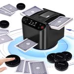 Pipihome Card Shuffler Machine, 2 in 1 Automatic Card Shuffler and Dealer Machine, 2 Deck Poker Card Shuffling Machine with 4 Drawing Remotes for UNO Card Game Skip-Bo Blackjack Texas Hold'em