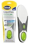 Scholl LiquiFlex Everyday Insoles for Women, 5-in-1 Supportive Insoles with Memory Foam, Arch Support, GelActiv, and Odour Control - Trim to Fit Your Walking Boot/Shoe - UK Size S (3.5-7.5), 1 Pair