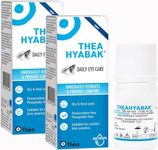 Thea Hyabak Eye Drops (2 x 10ml) - Hyaluronic Acid for Dry Eyes, Contact Lens Moisturizing Lubricant, Occasional Dry Eye, Digital Device Use, Ideal for Extended Screen Use - (600 Drops)