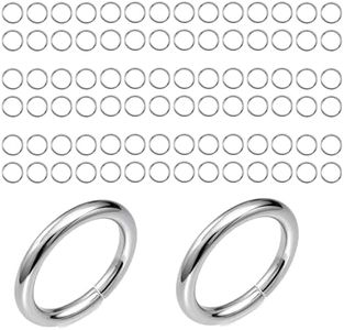 2000 Pieces Stainless Steel Jump Rings for Jewelry Making, 4 Sizes 4-7mm, 18 Gauge Thickness, Silver (8mm)